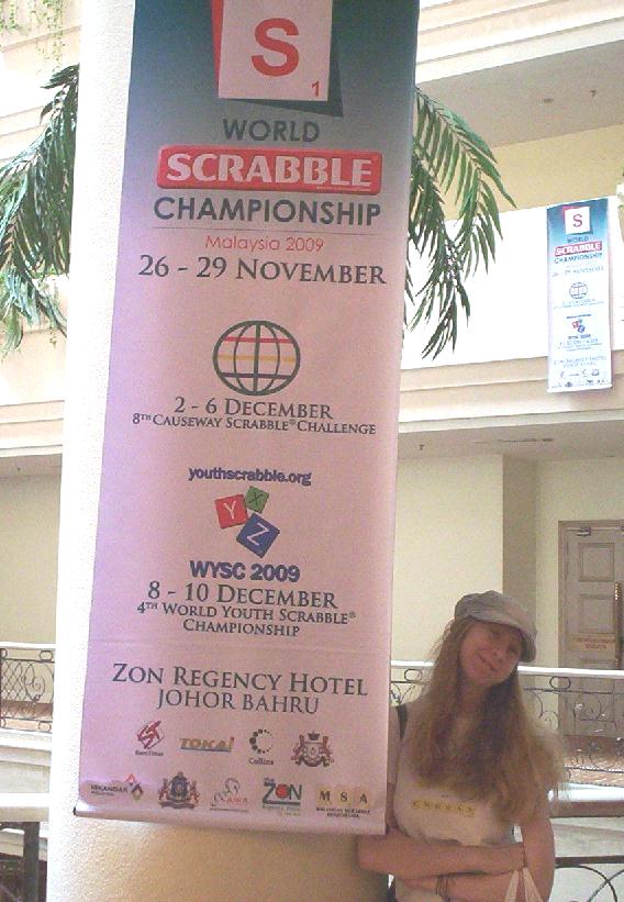 Being selected and representing the UK team in the World Youth Scrabble championships in Johor Bahru, Southern Malaysia.